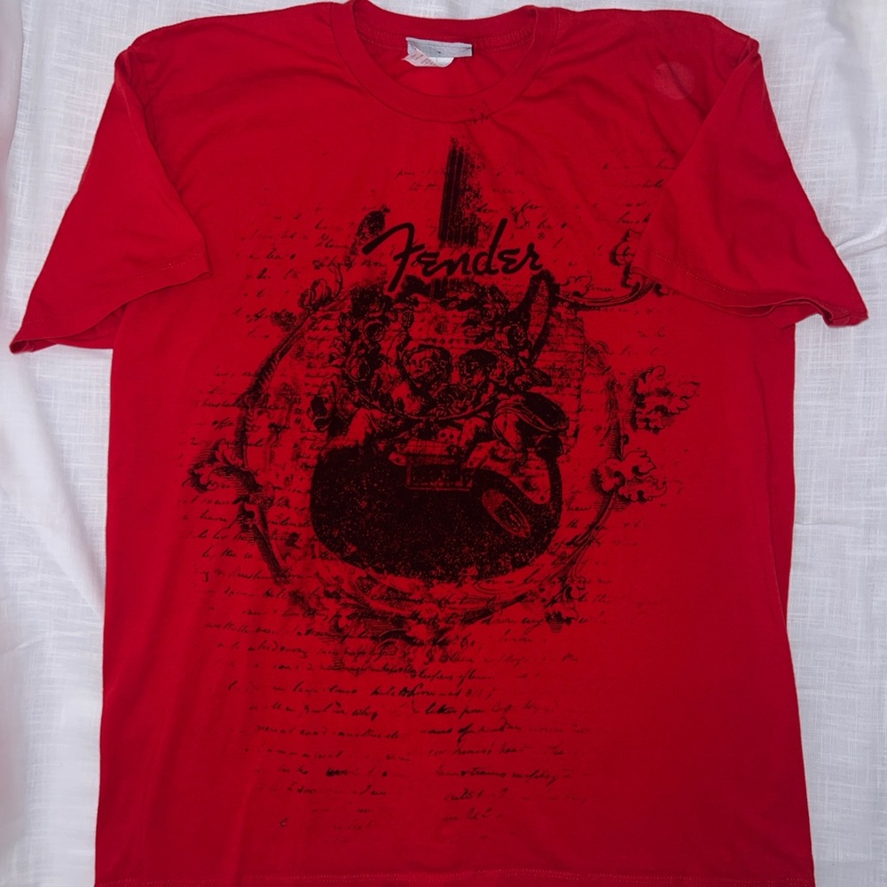 Fender Men's Red Graphic Tee